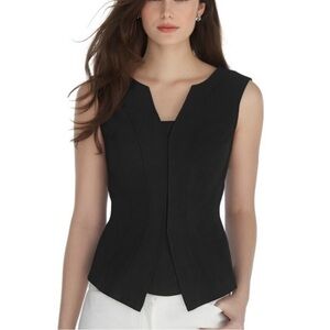 White House Black Market Classic Black V-Neck Dress Sz 12